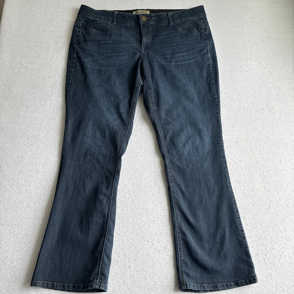 Democracy Jeans Womens Size 18W Dark Wash Denim Bootcut Boho Western Cowgirl